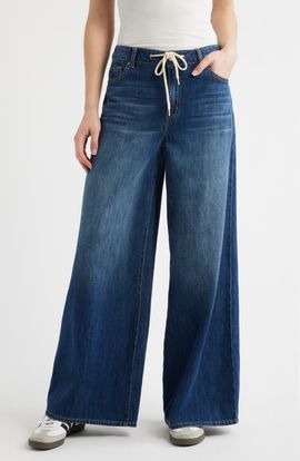 1822 Denim 1822 Denim Drawstring High Waist Wide Leg Jeans