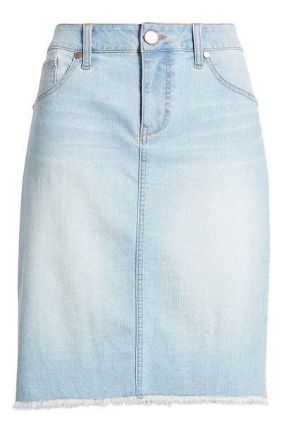 1822 Denim 1822 Denim Frayed Denim Skirt