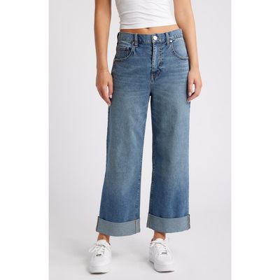 1822 Denim 1822 Denim High Waist Cuff Wide Leg Jeans
