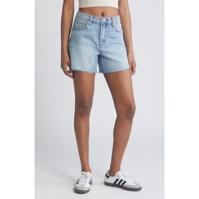 1822 Denim 1822 Denim Loose Fit High Waist Denim Cutoff Shorts