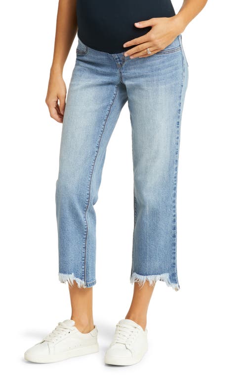 1822 Denim 1822 Denim Over the Bump Frayed Ankle Straight Leg Maternity Jeans