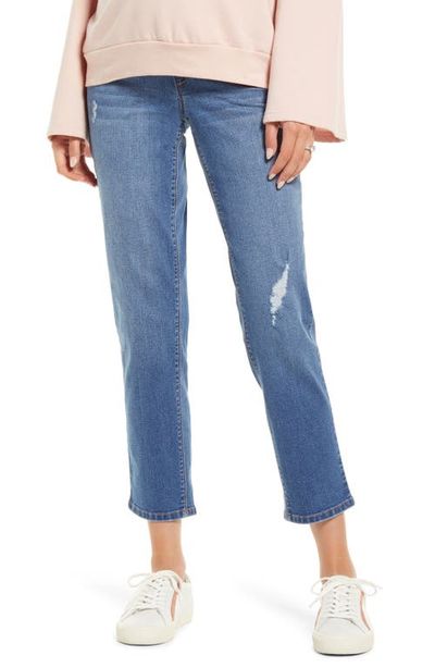 1822 Denim 1822 Denim Re:Denim Over the Bump Ankle Straight Leg Maternity Jeans