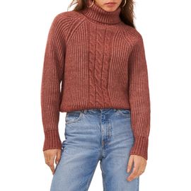 1.STATE 1.STATE Back Cutout Turtleneck Sweater