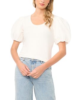 1.state 1.state Combo Knit Puff Sleeve Top