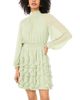 1.state 1.state Corkscrew Long Sleeve Mini Dress - 1