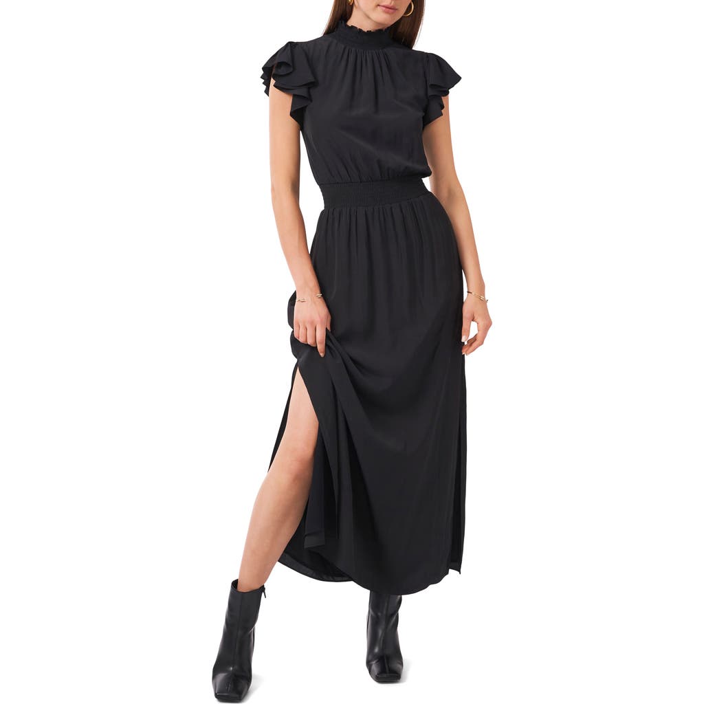 1.STATE 1.STATE Flutter Sleeve Smocked Neck Dress
