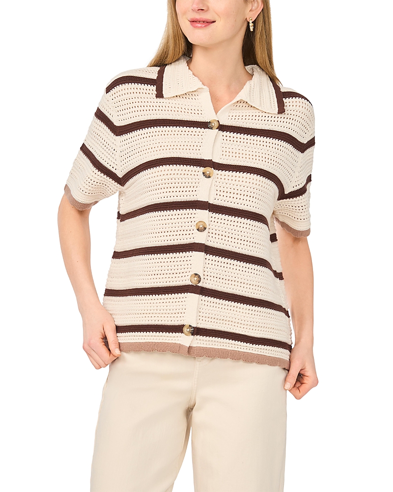 1.state 1.state Openwork Sweater Shirt