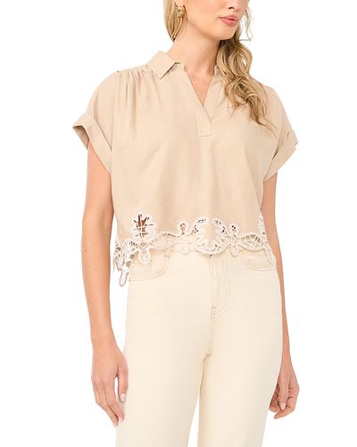 1.state 1.state Short Sleeve Collared Blouse