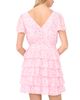 1.state 1.state V Neck Flutter Sleeve Dress - 2