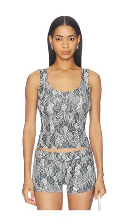 1XBLUE 1XBLUE Lace Print Tank Top