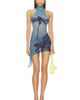 1XBLUE 1XBLUE Palm Twist Back Mini Dress - 1