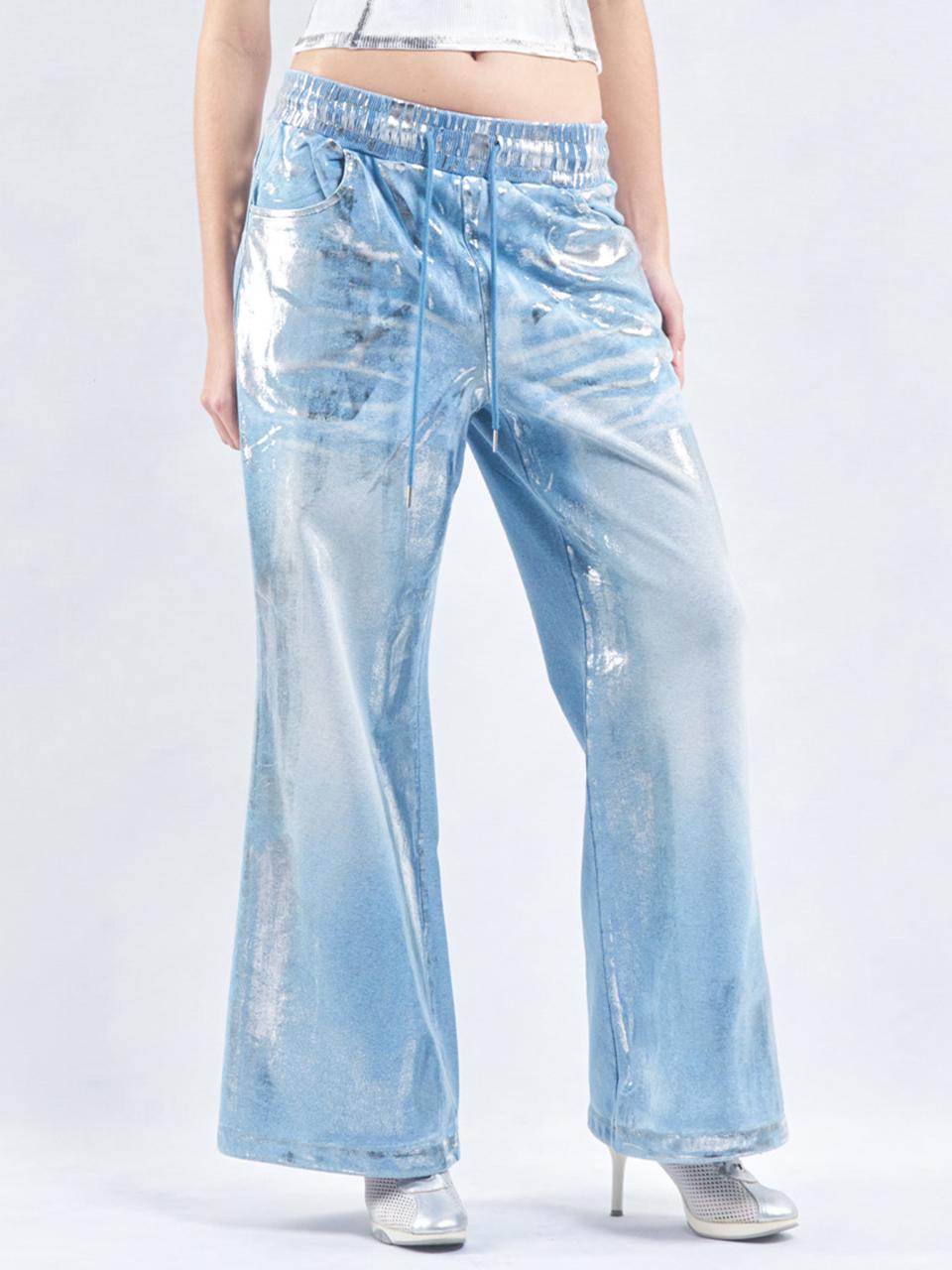 2000 Archives DENIM METALLIC SWEATPANTS (BLUE)
