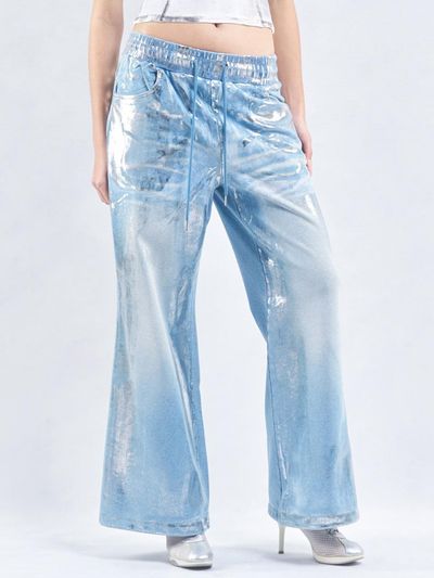 2000 Archives DENIM METALLIC SWEATPANTS (BLUE)