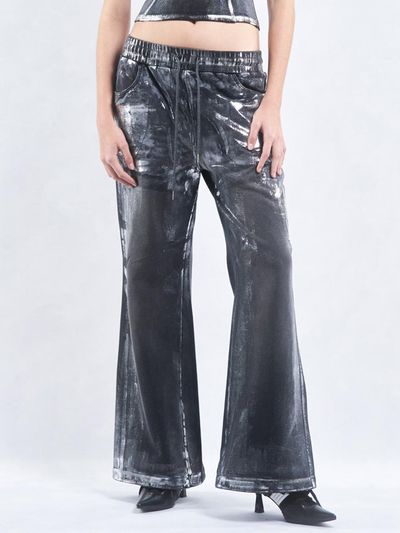 2000 Archives DENIM METALLIC SWEATPANTS (GREY)