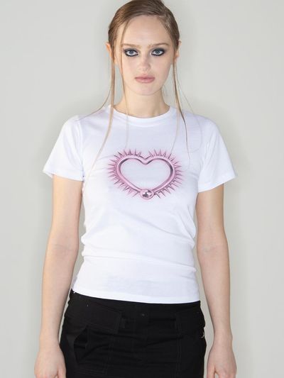 2000 Archives SPIKE HEART SHIRTS (WHITE)