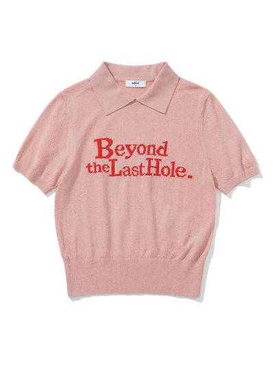 20TH HOLE Women's Lettering Point Collar Pullover Knit Golf [PINK]