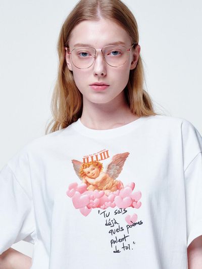 2113 studio Loose fit Heart cloud T-SHIRTS