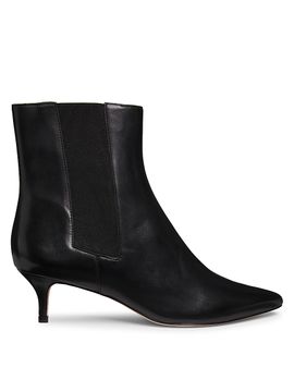 22élevé Women's 50MM Leather Kitten-Heel Booties