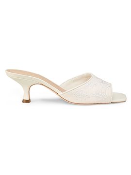 22élevé Women's 55MM Eyelet-Embroidered Mules