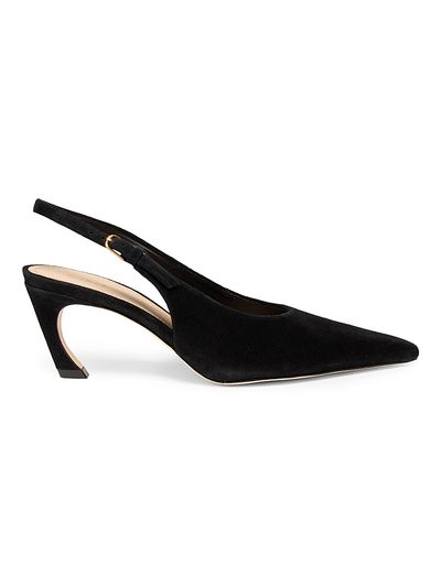 22élevé Women's 65MM Suede Curved-Heel Pumps