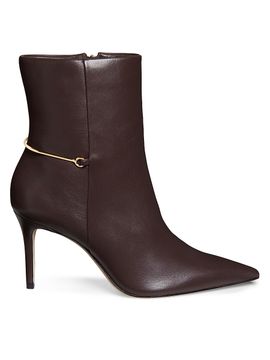 22élevé Women's 85MM Leather Stiletto Booties