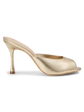 22élevé Women's 90MM Leather Peep-Toe Mules