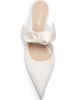 22élevé Women's Bow-Detailed 85MM Satin Mules - 4