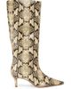22élevé Women's Croc-Embossed Leather Kitten-Heel Boots - 1