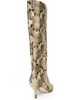 22élevé Women's Croc-Embossed Leather Kitten-Heel Boots - 3