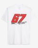 23XI Racing Men's 23XI Racing White Corey Heim #67 Lifestyle Tri-Blend T-Shirt  - 1