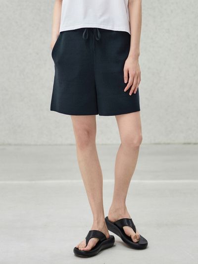 24/7 series for Women Double Knit Lounge Shorts_Navy