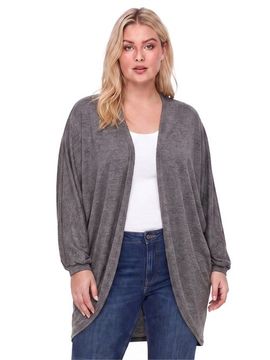 24seven Comfort Apparel 24seven Comfort Apparel 24seven Comfort Basic Curvy Soft Stretch Open Front Cardigan Jacket