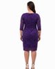 24seven Comfort Apparel 24seven Comfort Apparel 24seven Comfort Elevate Curvy Elegant Floral Lace Three-Quarter Sleeve Dress - 3