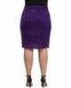 24seven Comfort Apparel 24seven Comfort Apparel 24seven Comfort Elevate Curvy Lace Elastic Waist and Knee Length Pencil Skirt - 3