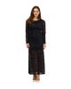 24seven Comfort Apparel 24seven Comfort Apparel 24seven Comfort Elevate Womens Round Neck Long Sleeve Lace Maxi Dress - 1