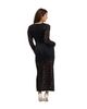 24seven Comfort Apparel 24seven Comfort Apparel 24seven Comfort Elevate Womens Round Neck Long Sleeve Lace Maxi Dress - 3