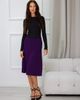 24seven Comfort Apparel 24seven Comfort Apparel A-LINE Elastic Waist Knee Length Skirt - 5