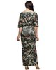24seven Comfort Apparel 24seven Comfort Apparel Abstract Print Batwing Sleeve Maxi Dress with Slit - 3