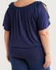 24seven Comfort Apparel 24seven Comfort Apparel Banded Blouson Top - 2