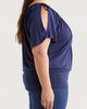 24seven Comfort Apparel 24seven Comfort Apparel Banded Blouson Top - 3