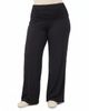 24seven Comfort Apparel 24seven Comfort Apparel Basic Curvy Soft Stretch Ruched Waist Wide Leg Pants - 1