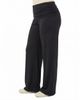 24seven Comfort Apparel 24seven Comfort Apparel Basic Curvy Soft Stretch Ruched Waist Wide Leg Pants - 2