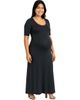 24seven Comfort Apparel 24seven Comfort Apparel Casual Maternity Maxi Dress With Sleeves - 2
