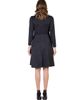 24seven Comfort Apparel 24seven Comfort Apparel Chic V-Neck Long Sleeve Belted Dress - 3