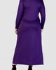 24seven Comfort Apparel 24seven Comfort Apparel Collared Long Sleeve Wrap Front Maxi Dress - 2