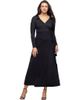 24seven Comfort Apparel 24seven Comfort Apparel Comfortable Collared Wrap Maxi Dress - 1