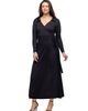 24seven Comfort Apparel 24seven Comfort Apparel Comfortable Collared Wrap Maxi Dress - 2