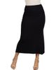 24seven Comfort Apparel 24seven Comfort Apparel Comfortable Foldover Maxi Skirt - 1
