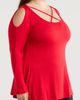 24seven Comfort Apparel 24seven Comfort Apparel Crisscross Strap Jersey Top - 3
