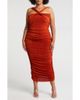 24seven Comfort Apparel 24seven Comfort Apparel Cross Neck Stretch Body-Con Dress - 1